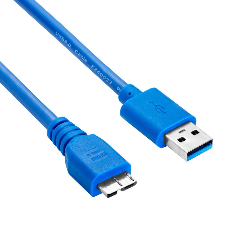 Akyga AK-USB-13 USB 3.0-kabel USB-A (M) naar Micro USB-B (M), 1,8 m, zwart