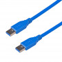 Akyga AK-USB-14 USB 3.0-kabel USB-A (M) naar USB-A (M), 1,8 m, blauw