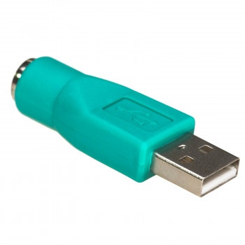 Akyga AK-AD-14 USB-A (F) naar PS/2 (M) adapter, groen