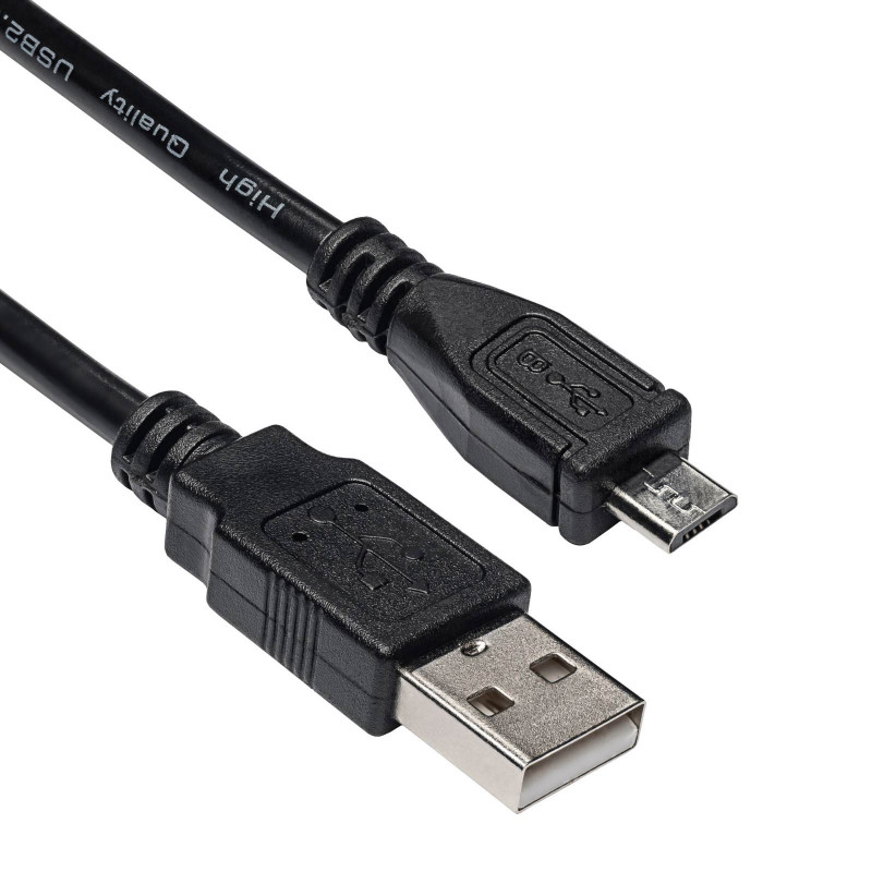 Akyga AK-USB-21 USB 2.0-kabel USB-A (M) naar Micro USB-B (M), 1 m, zwart