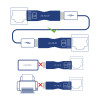 Akyga AK-AD-27 USB-A (F) naar RJ45 (M) adapter, zwart