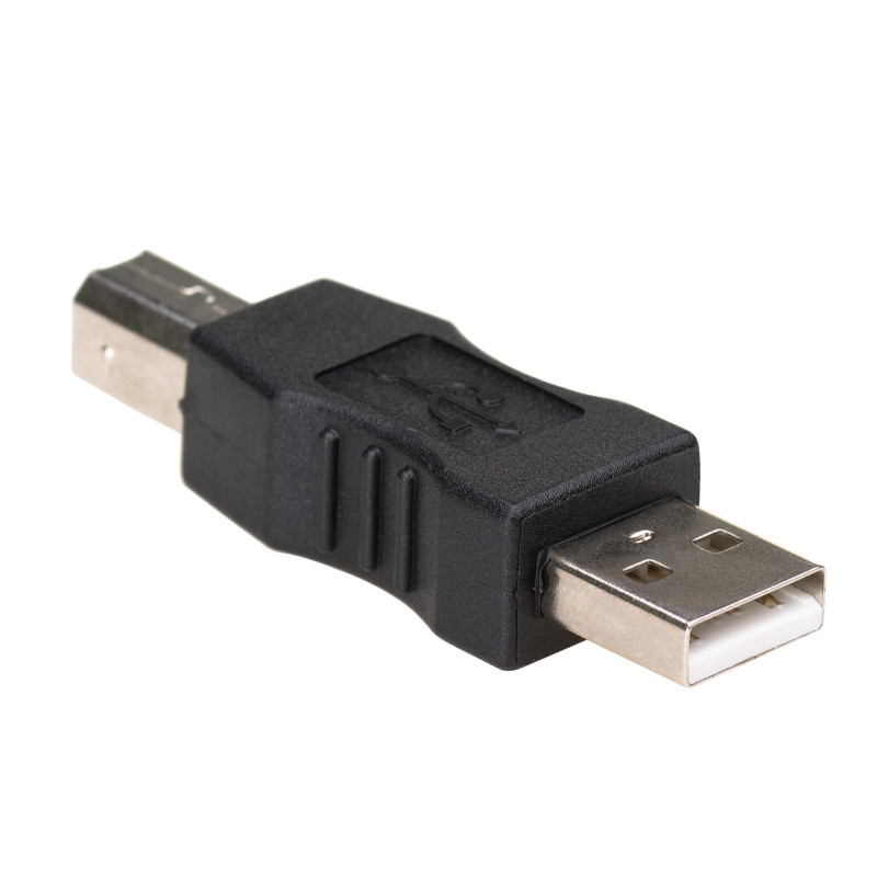 Akyga AK-AD-29 USB-A (M) naar USB-B (M) adapter, zwart