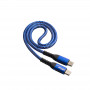 Akyga AK-USB-36 gevlochten USB-C-naar-USB-C-kabel, USB 2.0, 100 W, 0,5 m, blauw