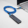 Akyga AK-USB-38 USB-C-naar-USB-C-kabel, USB 2.0, 100 W, 1,8 m, blauw