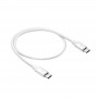 Akyga AK-USB-39 USB-C-naar-USB-C-kabel, USB 2.0, 60 W, 0,5 m, wit