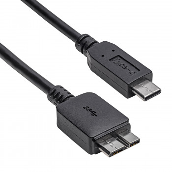 Akyga AK-USB-44 Micro-USB B (M) naar USB-C (M) kabel, USB 3.1, 1 m