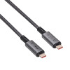 Akyga AK-USB-45 gevlochten USB-C-naar-USB-C-kabel, USB4, 40 Gbit/s, 240 W, 1 m, grijs
