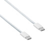 Akyga AK-USB-51 gevlochten USB-C-naar-USB-C-kabel voor iPhone 15, USB 2.0, 60 W, 1 m, wit