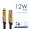 Akyga AK-USB-57 gevlochten 4-in-1-kabel USB-A/USB-C naar USB-C/Lightning, USB 2.0, 65 W, 1 m, grijs