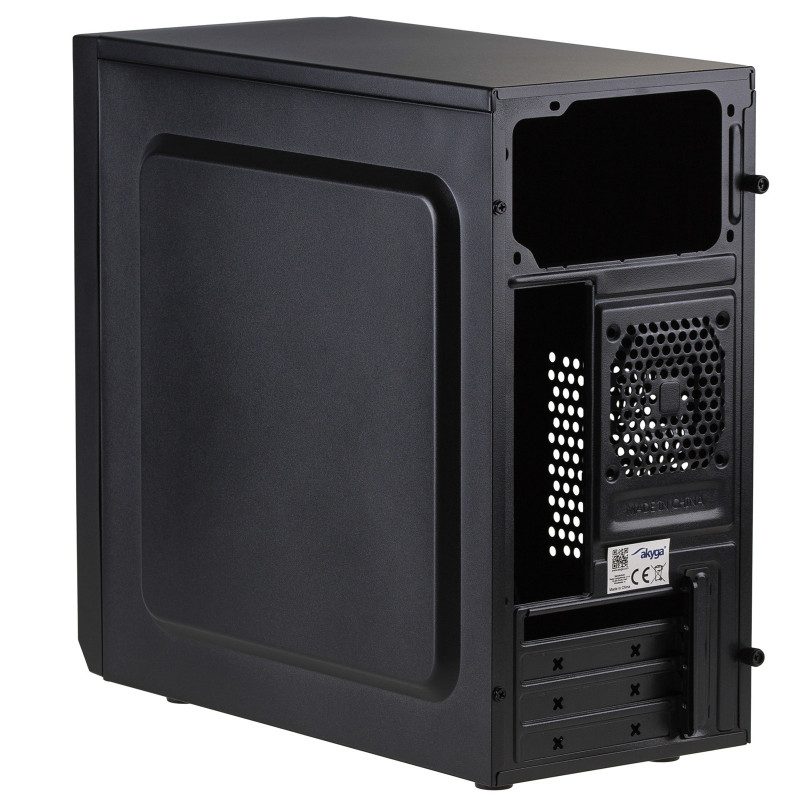 Akyga AK17BK Micro-ATX-towerbehuizing, 2x USB 3.0, zonder voeding, zwart