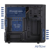 Akyga AK17BK Micro-ATX-towerbehuizing, 2x USB 3.0, zonder voeding, zwart