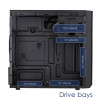 Akyga AK17BK Micro-ATX-towerbehuizing, 2x USB 3.0, zonder voeding, zwart