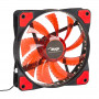Akyga AW-12E-BR 120 mm behuizingsventilator, 33 rode leds, Molex, zwart