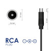 Akyga AK-EV-07 e-scooter-oplader voor Xiaomi Mijia 36 V, 42 V / 1,7 A 72 W, RCA 7,9 x 5,6 mm, 1 m