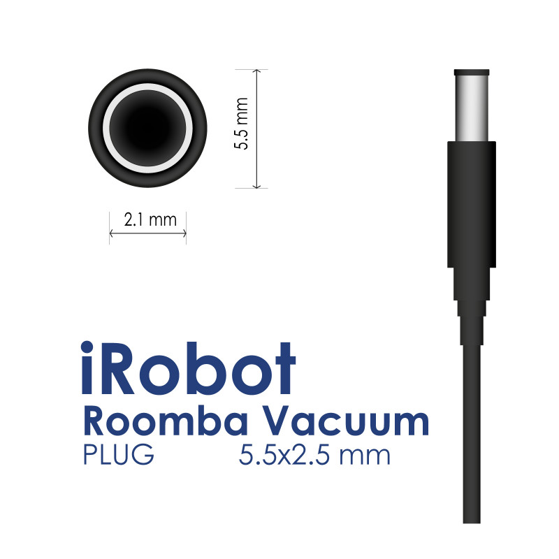 Akyga AK-PD-19 voeding voor iRobot Roomba, 22,5 V / 1,25 A 28 W, 1,8 m, zwart