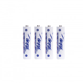 Akyga AKY2057 AAA LR03 alkaline batterij 1,5 V 1300 mAh, 4 stuks (krimpverpakking)