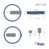 Akyga AKY1109 CR2032 HP2B lithiumbatterij 3 V 210 mAh met 2 pinnen, 15,2 mm rastermaat (THT)