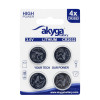 Akyga AKY2100 CR2032 lithiumbatterij 3 V 210 mAh, 4 stuks (blister)