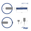 Akyga AKY1140 CR2032 HP2D lithiumbatterij 3 V 210 mAh met 2 pinnen, 20 mm rastermaat