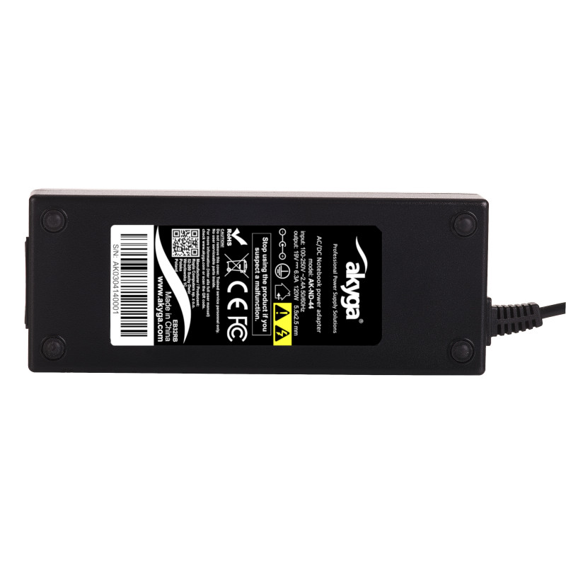 Akyga AK-ND-44 notebookvoeding 19 V / 6,3 A, 120 W, 5,5 x 2,5 mm, 1,2 m