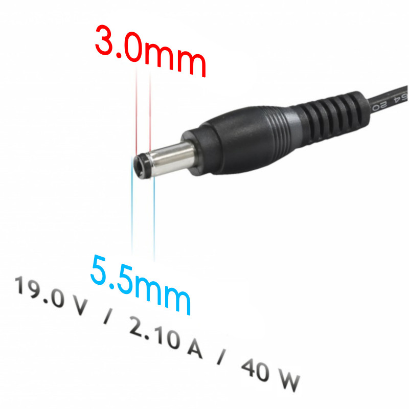 Akyga AK-ND-56 notebookvoeding 19 V / 6,32 A, 120 W, 5,5 x 3,0 mm + pin, 1,2 m, voor Samsung