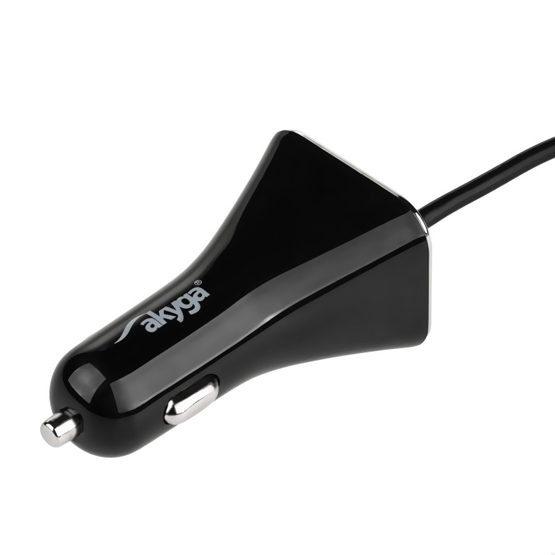 Autolader 12/24V Akyga AK-CH-10 45W 4x USB-A 5V / 9A modulair zwart