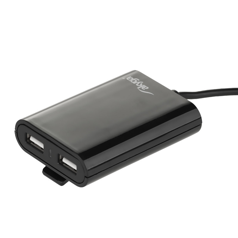 Autolader 12/24V Akyga AK-CH-10 45W 4x USB-A 5V / 9A modulair zwart