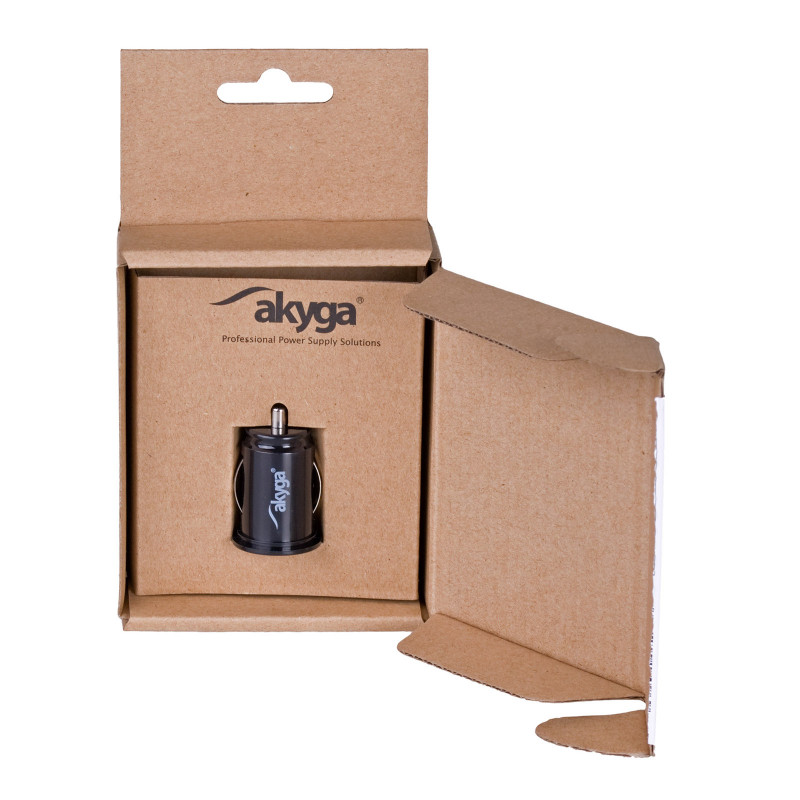 Autolader 12/24V Akyga AK-CH-02 10,5W 2x USB-A 5V / 2,1A zwart