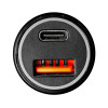 Autolader 12/24V Akyga AK-CH-16 36W USB-A + USB-C PD Quick Charge 3.0 5-12V / 1,5-3A zwart