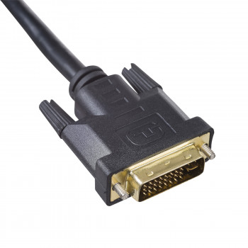 Akyga AK-AV-03 kabel DVI-I 24+5 stekker naar VGA stekker met ferrietfilter, 1,8 m, zwart