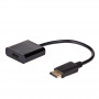 Akyga AK-AD-11 converter-adapter met kabel DisplayPort stekker naar HDMI bus, 15 cm, zwart
