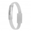 Akyga AK-AD-34 polsband-USB-kabel, Micro-USB-B (m) / USB-A, USB 2.0, 23 cm, wit