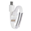 Akyga AK-AD-34 polsband-USB-kabel, Micro-USB-B (m) / USB-A, USB 2.0, 23 cm, wit
