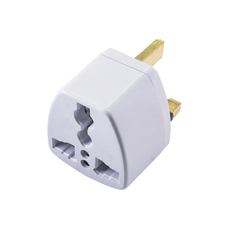 Akyga AK-AD-59 reisstekker-adapter US / AU / EU naar UK, 250 V, 10 A, wit