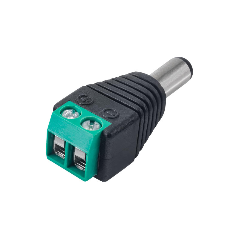 Akyga AK-SC-16 DC-stekker 5,5 x 2,1 mm met schroefklemmen voor UTP-kabel, CCTV