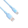 Akyga AK-USB-63 USB-kabel USB-A (m) / USB-C (m), USB 2.0, 18W, 1 m, blauw, silicone