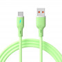 Akyga AK-USB-64 USB-kabel USB-A (m) / USB-C (m), USB 2.0, 18W, 1 m, groen, silicone