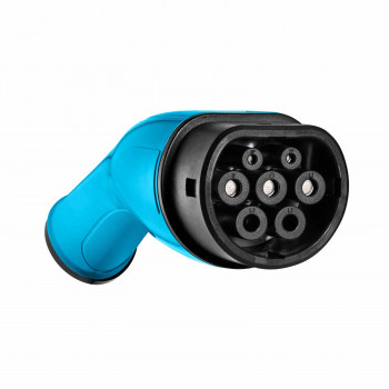 Akyga AK-SC-E04 Type 2-laadkoppeling (IEC 62196-2) voor elektrische voertuigen, 1-fase, 32 A, blauw