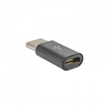 Akyga AK-AD-46 Micro-USB-B (F) naar USB-C (M) adapter, zwart
