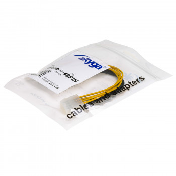 Akyga AK-CA-08 EPS 8-pins (4+4) stroomverlengkabel, 8-pins (F) naar 8-pins (M), 20 cm