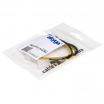 Akyga AK-CA-13 2x Molex (M) naar PCIe 6-pins (F) stroomadapterkabel, 15 cm