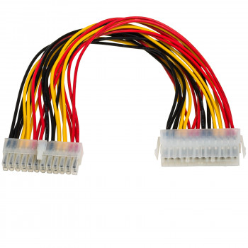 Akyga AK-CA-09 ATX 24-pins (20+4) stroomverlengkabel, 24-pins (F) naar 24-pins (M), 30 cm