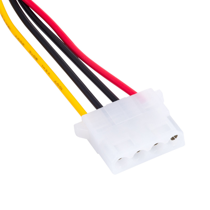 Akyga AK-CA-11 SATA-stroomvoorziening (M) naar Molex (F) adapterkabel, 15 cm
