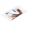 Akyga AK-CA-15 Molex (M) naar 2x Molex (F) stroomverdeelkabel, 15 cm