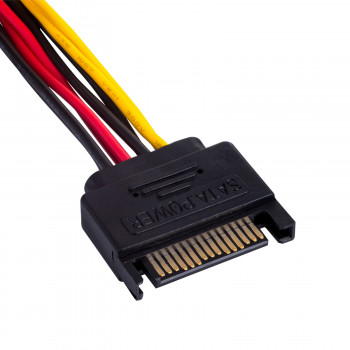 Akyga AK-CA-31 SATA-stroomverdeelkabel, SATA (stekker) naar 2x SATA (bus), 2x 15 cm