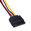 Akyga AK-CA-31 SATA-stroomverdeelkabel, SATA (stekker) naar 2x SATA (bus), 2x 15 cm