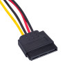 Akyga AK-CA-31 SATA-stroomverdeelkabel, SATA (stekker) naar 2x SATA (bus), 2x 15 cm