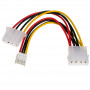 Akyga AK-CA-14 Molex (M) naar Molex (F) + Mini Molex (F) stroomverdeelkabel, 15 cm