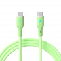 Akyga AK-USB-69 USB-kabel USB-C (m) / USB-C (m), USB 2.0, 60W, 1 m, groen, silicone