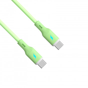 Akyga AK-USB-69 USB-kabel USB-C (m) / USB-C (m), USB 2.0, 60W, 1 m, groen, silicone